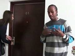 Pretty milf Lara Latex meets black guy Charlie and invites him to her place.